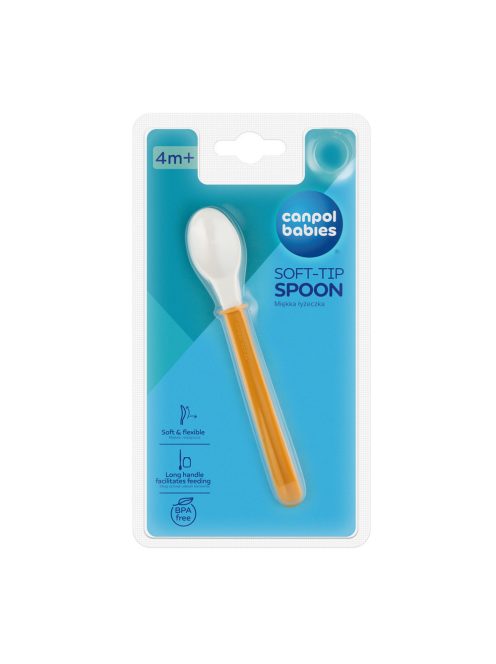 Canpol babies Hosszú, szilikon kanál, 1db, sárga