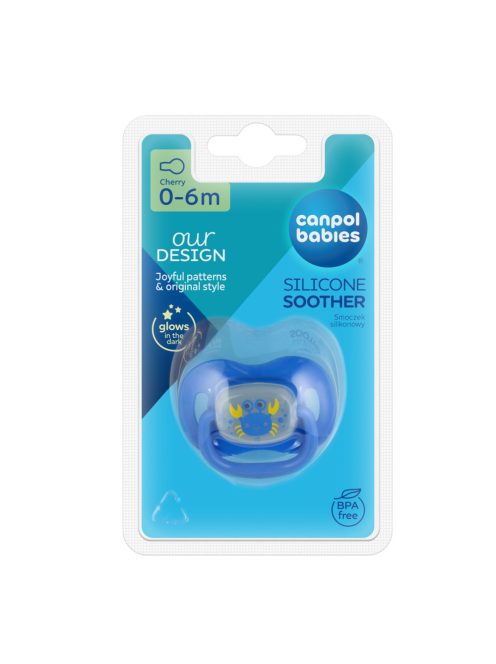 Canpol babies Szilikon cseresznye alakú cumi LOVE&SEA 0-6 hó 1db