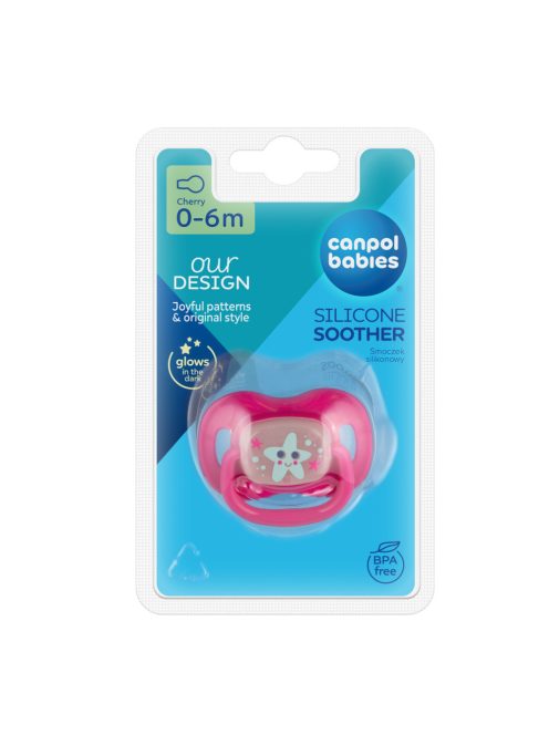 Canpol babies Szilikon cseresznye alakú cumi LOVE&SEA 0-6 hó 1db