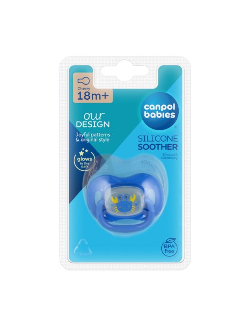 Canpol babies Szilikon cseresznye alakú cumi LOVE&SEA 18hó+ 1db