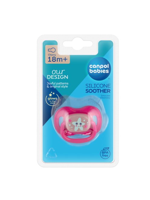 Canpol babies Szilikon cseresznye alakú cumi LOVE&SEA 18hó+ 1db