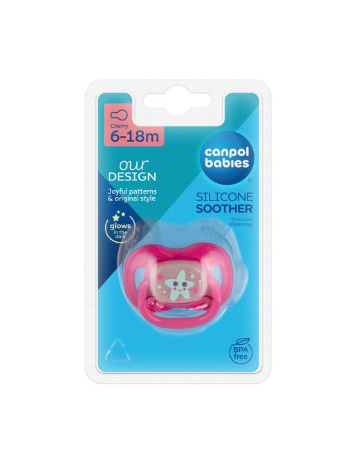 Canpol babies Szilikon cseresznye alakú cumi LOVE&SEA 6-18hó 1db