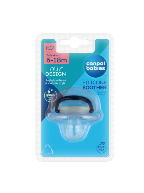 Canpol babies Szilikon anatómiai cumi 6-18hó NIGHT DREAMS 1db