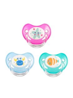   Canpol babies Szilikon anatómiai cumi, 18hó+, LOVE&SEA, 1db