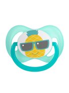 Canpol babies Szimmetrikus szilikon cumi, 6-18 hónapos babának, SO COOL - türkiz