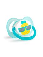 Canpol babies Szimmetrikus szilikon cumi, 6-18 hónapos babának, SO COOL - türkiz