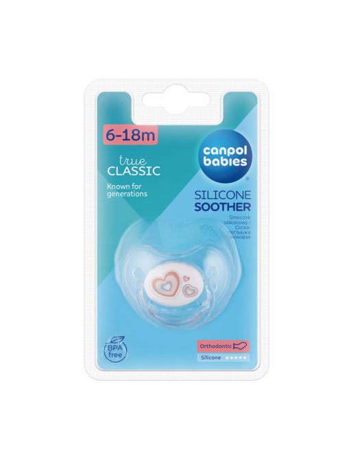 Canpol Babies Szilikon anatómiai cumi, 6-18hó, NEWBORN BABY, bézs