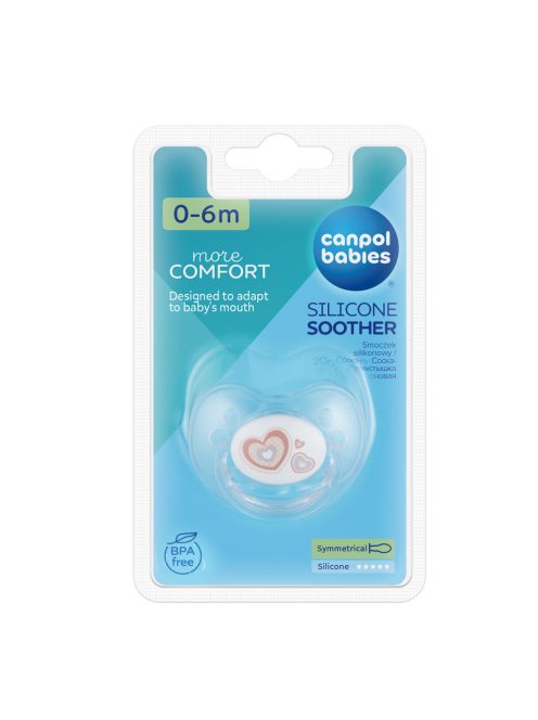 Canpol babies Szilikon szimmetrikus cumi, 0-6hó, NEWBORN BABY - bézs