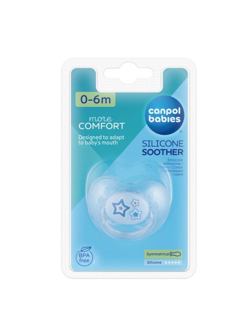 Canpol babies Szilikon szimmetrikus cumi, 0-6hó, NEWBORN BABY - kék