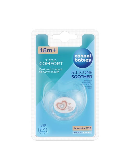 Canpol babies Szilikon szimmetrikus cumi, 18hó+, NEWBORN BABY - bézs