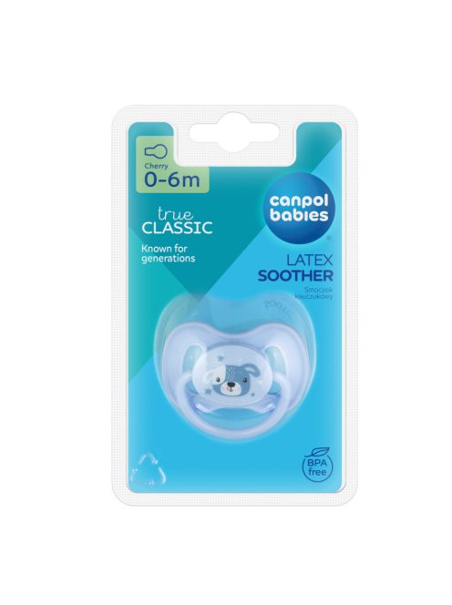 Canpol babies Kaucsuk cseresznye alakú cumi CUTE ANIMALS 0-6hó 1db