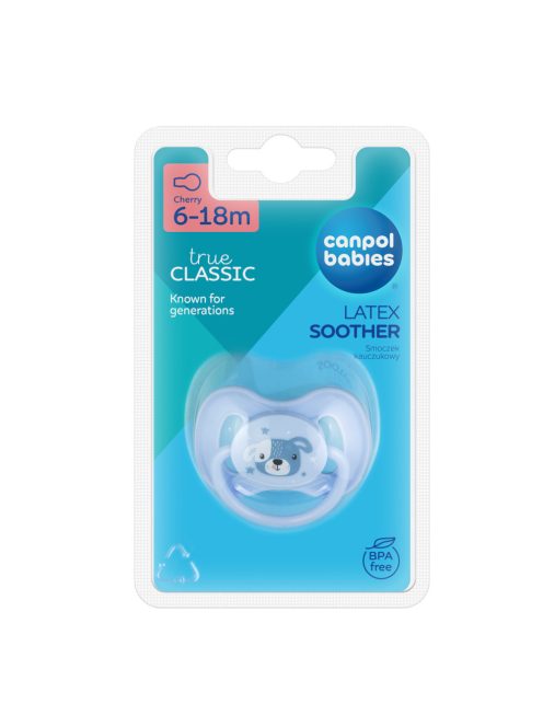 Canpol babies Kaucsuk cseresznye alakú cumi CUTE ANIMALS 6-18hó 1db