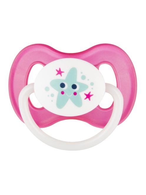 Canpol babies Világitó kaucsuk cseresznye alakú cumi LOVE&SEA 6-18hó 1db