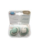 Canpol babies Szilikon szimmetrikus cumi, Light touch, 18hó+, 2db, PURE COLOR - zöld