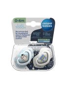 Canpol babies Szilikon szimmetrikus cumi, Light touch, BONJOUR PARIS, 0-6hó, 2db - kék