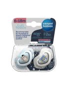 Canpol babies Szilikon szimmetrikus cumi, Light touch, BONJOUR PARIS, 6-18hó, 2db - kék