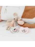 Canpol babies Szilikon szimmetrikus cumi, Light touch, BONJOUR PARIS, 6-18hó, 2db - rózsaszín