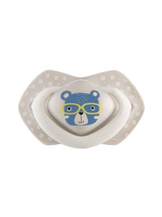   Canpol babies Szilikon szimmetrikus cumi, Light touch, BONJOUR PARIS, 18hó+, 2db - kék