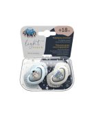 Canpol babies Szilikon szimmetrikus cumi, Light touch, BONJOUR PARIS, 18hó+, 2db - kék