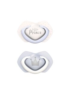   Canpol babies Szilikon szimmetrikus cumi, Light touch, 0-6hó, 2db, ROYAL BABY - kék