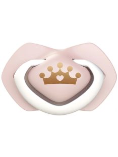   Canpol babies Szilikon szimmetrikus cumi, 0-6hó, 2db, ROYAL BABY - rózsaszín
