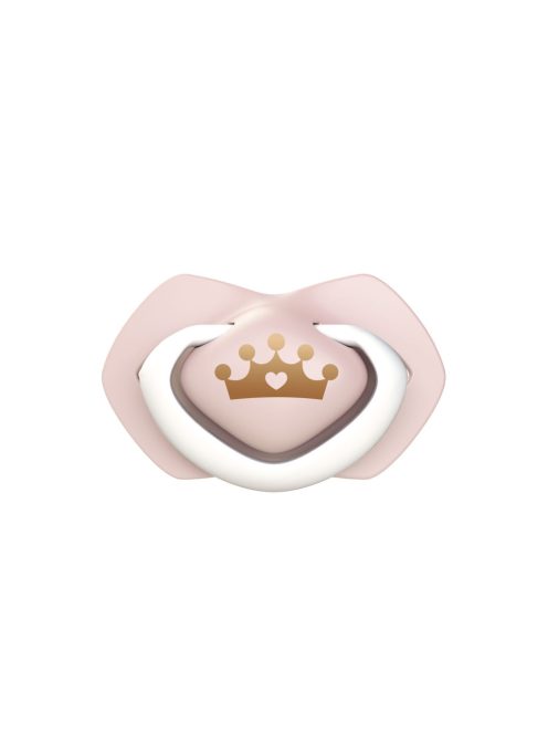 Canpol babies Szilikon szimmetrikus cumi, Light touch, 6-18hó, 2db, ROYAL BABY - rózsaszín
