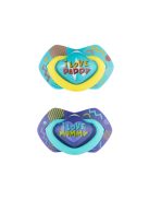 Canpol babies Szimmetrikus szilikoncumi készlet, Light touch, 0-6hó, NEON LOVE, 2db