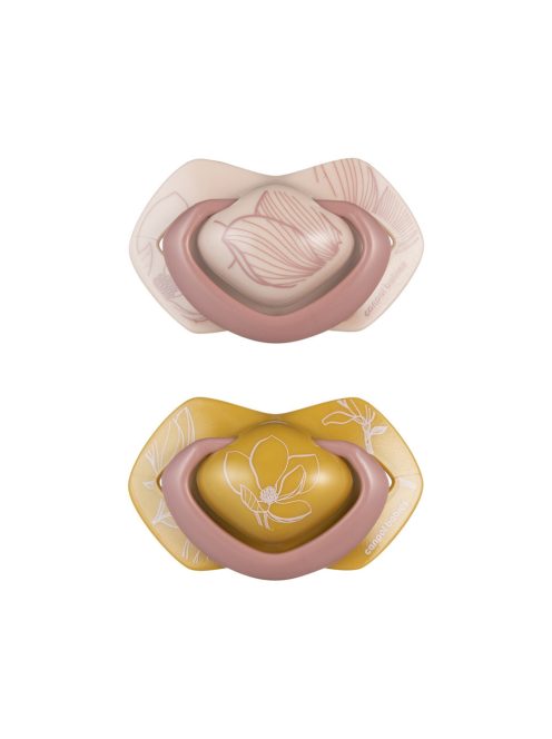 Canpol babies Szilikon szimmetrikus cumi, Light touch, GOLD, 18hó+, 2db - rózsaszín