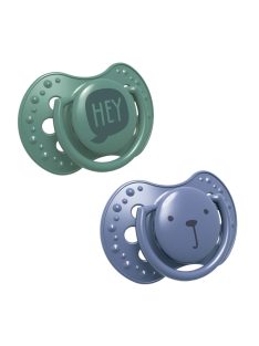   LOVI Szilikon dinamikus nyugtató cumi Hey 0-3hó 2 db - fiú