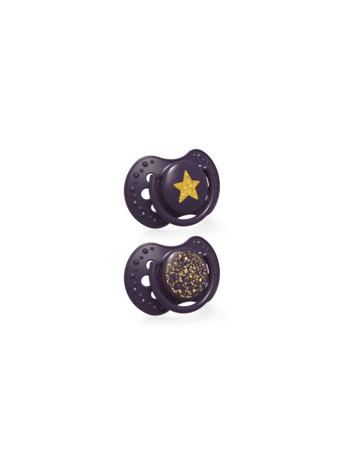 LOVI Dinamikus nyugtató cumi Stardust 3-6hó 2db lila