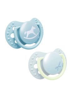   LOVI Mini szilikon dinamikus cumi BABY SHOWER 0-2hó 2db - fiú