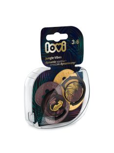 LOVI Szilikon dinamikus cumi Jungle Vibes 3-6hó 2db - lány
