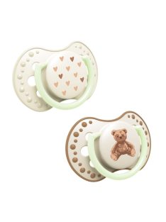   LOVI világító dinamikus szilikon cumi TEDDY LOVE 6-18 hó 2 db