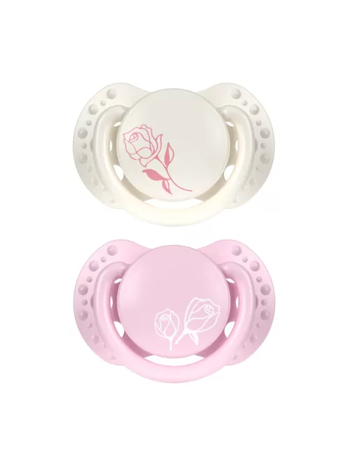 LOVI Mini szilikon dinamikus cumi PETITE ROSE 0-2hó 2db lány