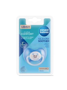   Canpol babies Szilikon szimmetrikus cumi, 18hó+, BUNNY&COMPANY - kék