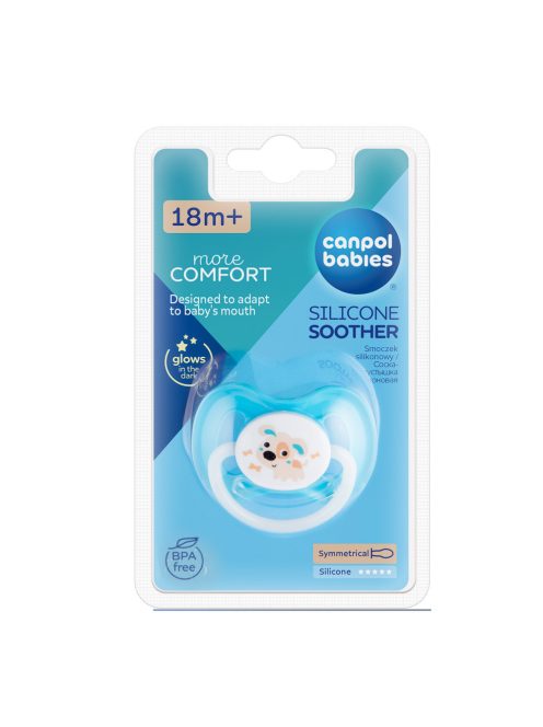 Canpol babies Szilikon szimmetrikus cumi, 18hó+, BUNNY&COMPANY - türkiz