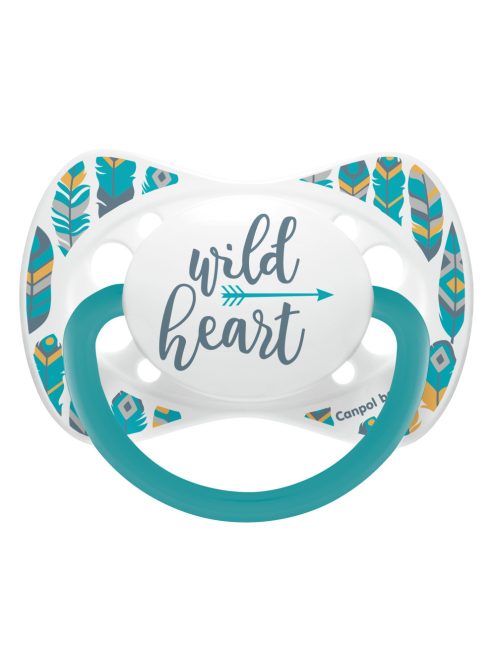 Canpol babies Szilikon szimmetrikus cumi, 18hó+, WILD NATURE, 1db, TOYS - türkiz