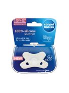 Canpol babies Szimmetrikus, 100% szilikon cumi, 6-12hó, 1 db, fehér