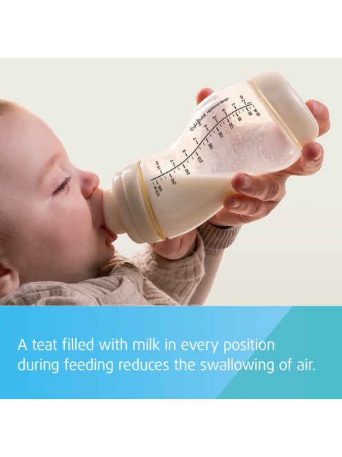 Canpol babies S-alakú, széles nyakú, anti-kólikás cumisüveg, 310 ml