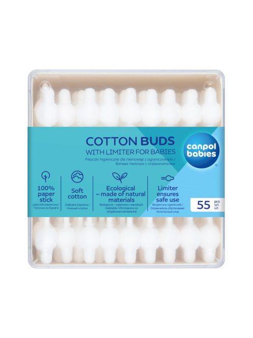 Canpol babies Biztonsági fültisztító pálcika babáknak, 55 db