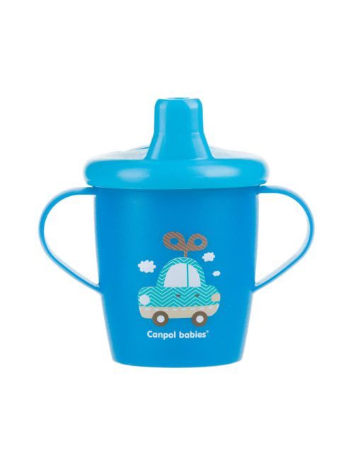 Canpol babies Csöpögésmentes pohár, kemény, 250 ml, TOYS - kék