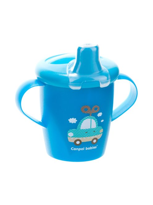 Canpol babies Csöpögésmentes pohár, kemény, 250 ml, TOYS - kék