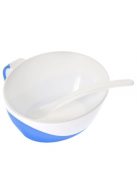 Canpol babies Tál kanállal és fedéllel, 350ml, LITTLE COW - kék