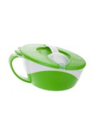 Canpol babies Tál kanállal és fedéllel, 350ml, LITTLE COW - zöld