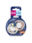 LOVI Világító dinamikus szilikon cumi PRIME 6-18hó 2db - Ivory/Blush