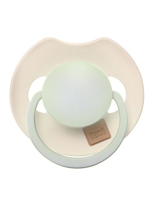 LOVI Világító dinamikus szilikon cumi PRIME 18hó+ 2db - Ivory/Blush
