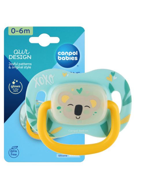 Canpol babies Szilikon szimmetrikus cumi, 0-6hó, 1db, EXOTIC ANIMALS, koala