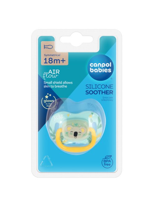 Canpol babies Szilikon szimmetrikus cumi, 18hó+, 1db, EXOTIC ANIMALS, koala