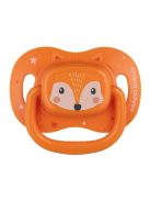 Canpol babies Szilikon szimmetrikus cumi, 18hó+, 1db, CUTE ANIMALS - narancs