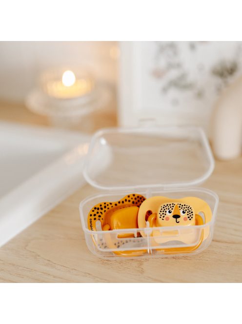 Canpol babies Szilikon szimmetrikus cumiszett, BabiesBoo, 6-18hó+, 2db, narancs